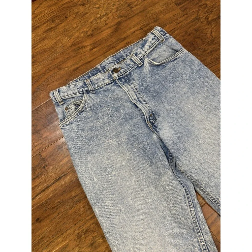 Vintage Levi’s 517 32x32 Orange Tab Acid Wash Jeans 90s USA Denim Faded